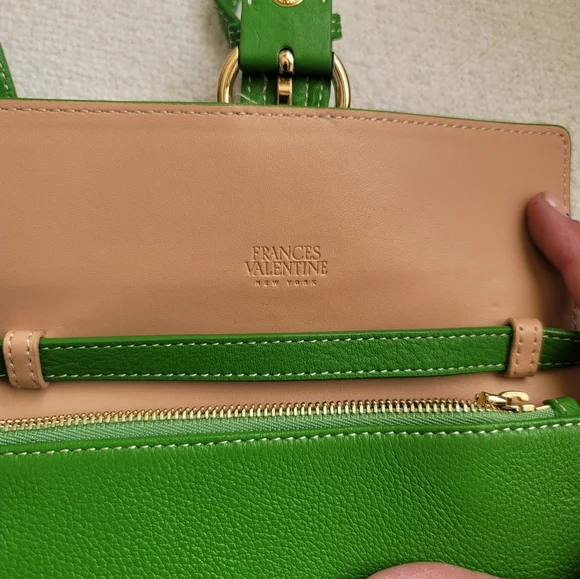 Frances Valentine, Green Leather Accordion Wallet - Picture 7 of 11